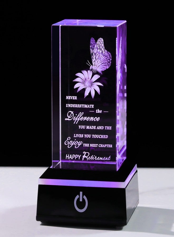 Qianwei Retirement Gifts For Women Men 2025 Coworker, 3D Crystal Going Away Gift For Coworker Leaving Gifts For Women Farewell Gifts For Boss Leaving Job, Happy Retirement Gifts For Nurses Teacher Friend - Image 1